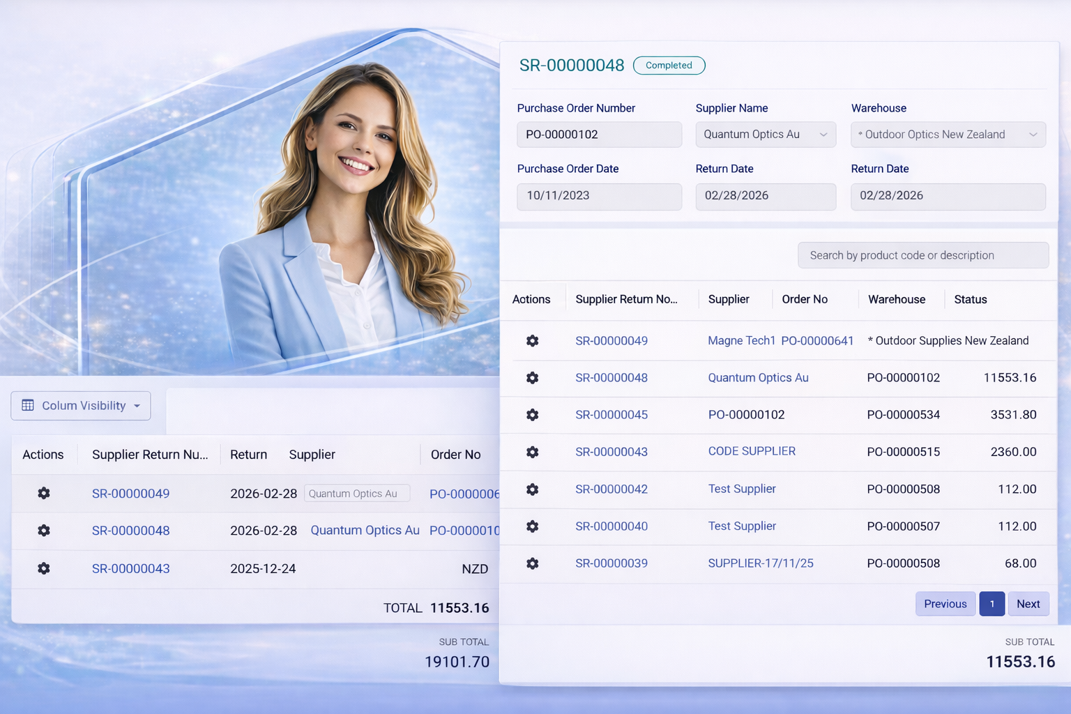 Supplier Returns Software