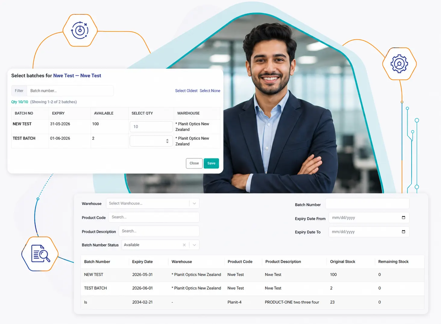 Batch tracking inventory management