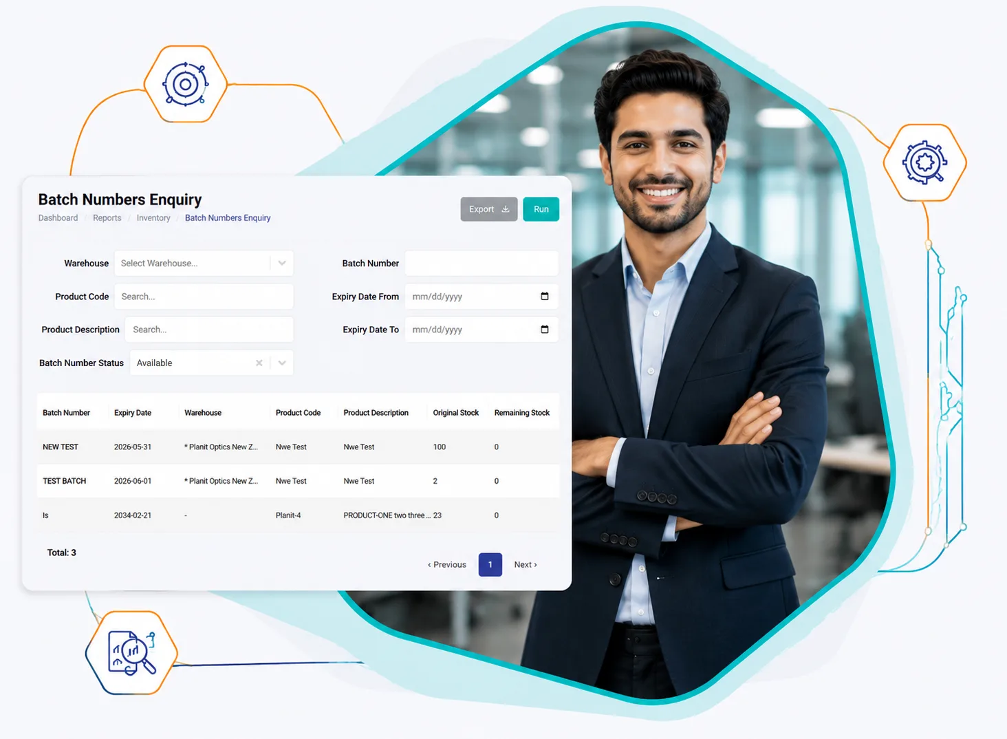 Batch tracking inventory management